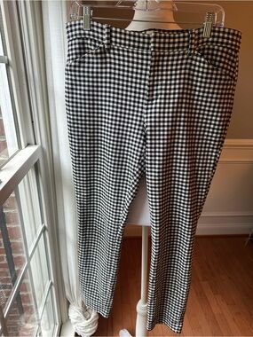 GAP Black and White Gingham Chinos